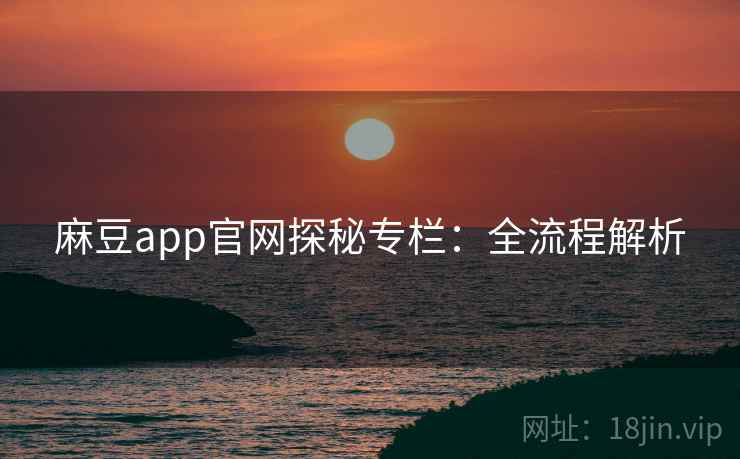 麻豆app官网探秘专栏：全流程解析